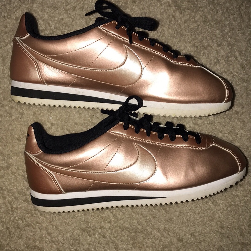 Rose gold Nike Cortez